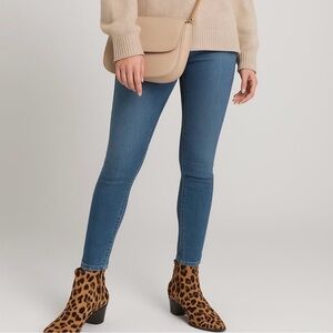 Nine West Cow Fur Leopard Print Zip Bootie Gold Accents Kitten Heel‎ Pointy Toe